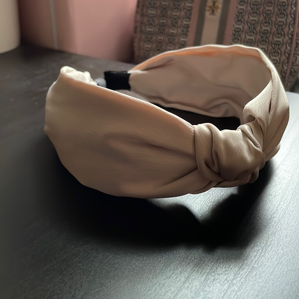 Tan/Beige silk headband - BRAND NEW